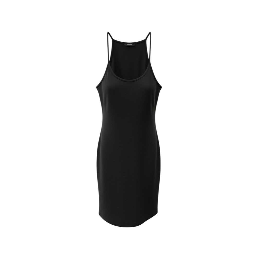 Tally Weijl Bodycon Dress Womens S Black Spaghetti Strap Racerback Mini